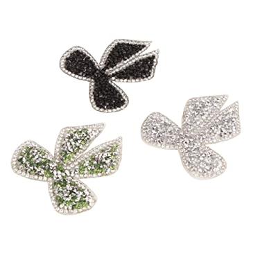 Imagem de aqxreight 18 Peças Remendos de Com nó de Laço Prateado Preto Verde Remendos de Ferro Requintados Costurados Em para Roupas Caem Requintados Fáceis 18 Peças de Vontade e Com Lindos Duráveis