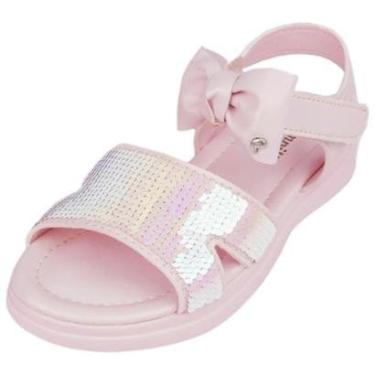 Imagem de Sandalia Infantil Menina Brilho Laço Delicado Pampili Lili-Feminino