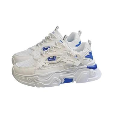 Imagem de Tênis Masculino Respirável Em Malha Com Sola Grossa Antiderrapante E S