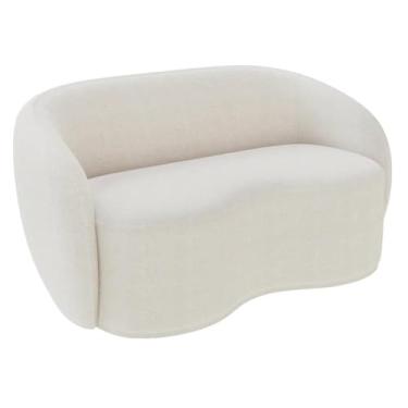 Imagem de Sofá 3 Lugares Living Orgânico Sala de Estar 180cm Garbin Z08 Boucle Bege - Mpozenato