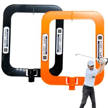 Imagem de MELE LINKS Corretor de avião para treinador de swing de golfe, auxílio de treinamento de golfe, correção de postura de golfe ajuda na conscientização do clube, ferramenta de treino de swing de golfe