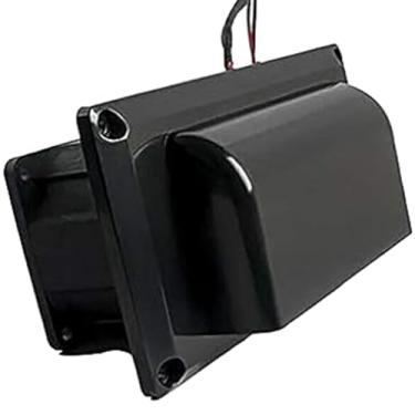 Imagem de Riloer Exaustor, extrator de ventilação de 25 W com interruptor de corrente de válvula de retenção antirefluxo, ventiladores de ventilação para montagem na parede da janela para campista (preto)