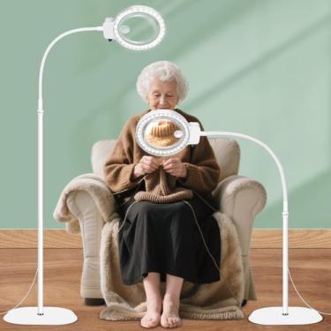 Imagem de Lupa NZQXJXZ 10X 30X com luz e suporte 36 LED