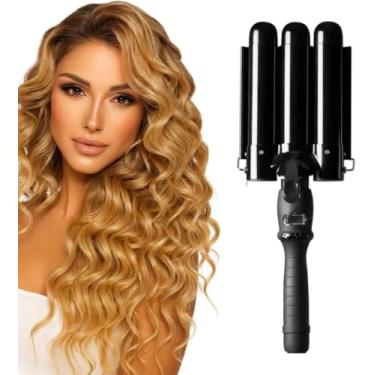 Imagem de Modelador de Cabelo Tri-Ondas (Preto)