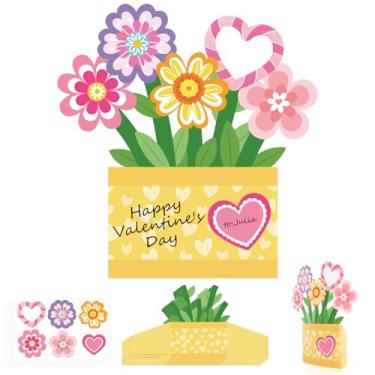 Imagem de Yewfold 24 peças, kit de artesanato para o dia dos namorados, rosa, faça você mesmo, faça seu próprio conjunto de presente de agradecimento de professor em 3D, atividades divertidas em casa (flor)