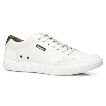 Imagem de Sapatênis Masculino Flight Couro Branco Marinho Pegada 110403-01-Masculino