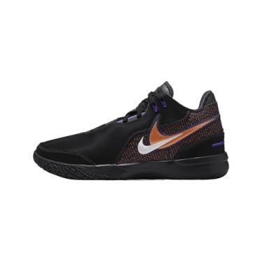 Imagem de Nike Tênis de basquete masculino Lebron NXXT Gen AMPD, Preto/roxo campo/mandarim brilhante/branco, 42