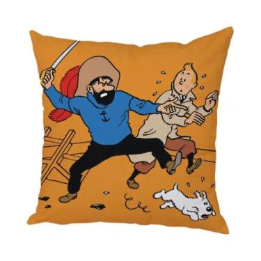 Imagem de Capa De Almofada De Pelúcia Com Estampa De Pug Infantil 45x45cm Para D