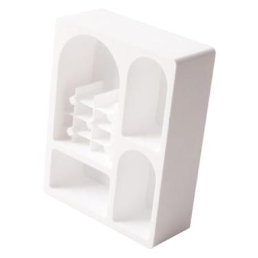 Imagem de Dynwave Armário em miniatura para casa de bonecas, escala 1:12, estante para livros, prateleira de exibição, armazenamento, armário clássico para decoração de, Branco, Sem Pés