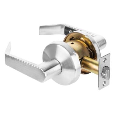 Imagem de Dynasty Hardware Austin Commercial Storeroom Funciton Keyed Lever Lockset Aprovado pela ADA, cromado acetinado