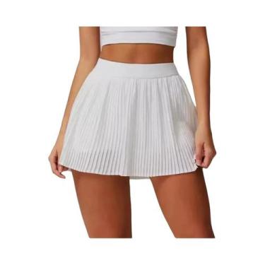 Imagem de Saia De Golfe E Tênis Plissada Feminina 2 Em 1, Conjunto De Fitness Co