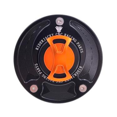 Imagem de Riderjacky Tampa de tanque de combustível sem chave para Suzuki GSF 650 GSF650 BANDIT de 2005 a 2019, GSF1200S GSF1250 BANDIT 2006 a 2019, GSXR1300/Hayabusa/GSX1300 R 2008-2020 (Laranja)
