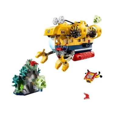 Imagem de Blocos De Montar Submarino De Exploração Oceânica Compatíveis Com Conj