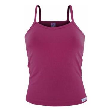 Imagem de Camiseta Feminina Alça Básica Modelagem Justa Lisa Radiosa, M ( veste 