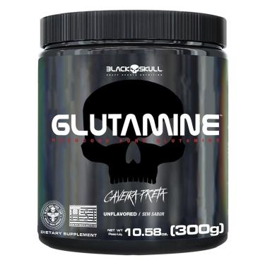 Imagem de GLUTAMINE CAVEIRA PRETA - GLUTAMINA - 300G - BLACK SKULL-Unissex