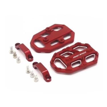 Imagem de Anti-derrapante Para nc700x nx700s 2012-2014 nc750x nc750s nc750 2014-2018 pé pegs frente footpegs traseiro pedal alavanca de freio(Front NC750 Red)