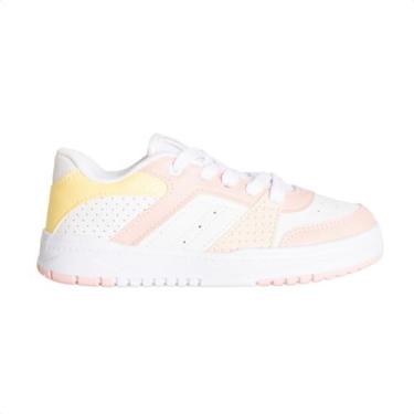 Imagem de Tênis Casual Infantil Kidy K360 Branco, Branco, Nude, Amarelo, 28