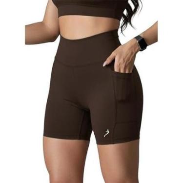 Imagem de Short Com Bolso Feminino Compressão Para Corrida Academia Drisheer-Feminino