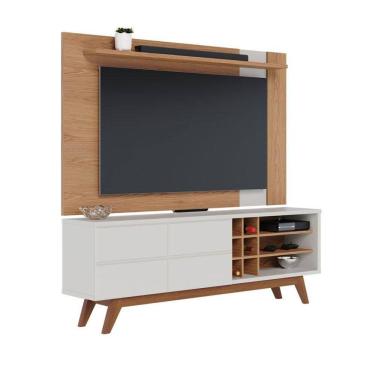 Imagem de Rack Bancada Noronha 1.8 e Painel para TV Extensivo Leme Freijó Off White Matte - Colibri