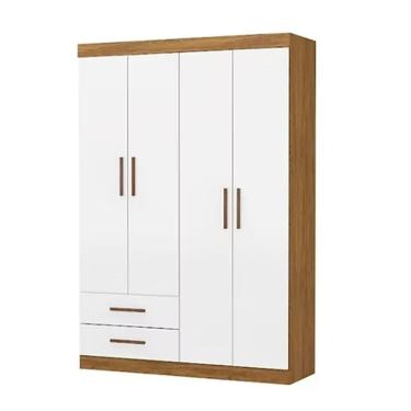 Imagem de Guarda Roupa Hercúles 4 Portas Cinamomo/Off - Carioca Móveis