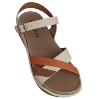 Imagem de Sandalia New Face Creme Whisky Feminino Original 26103-Feminino