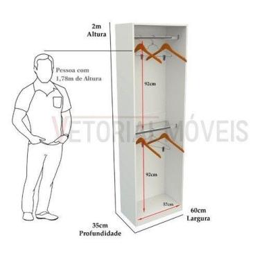 Imagem de Armário Colmeia Mirela M40 100% Mdf (closet Lojas Expositor) - VETORIA