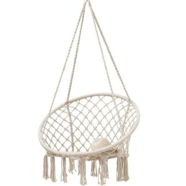 Imagem de Rede Cadeira De Balanço Suspensa Conforto Varanda Jardim