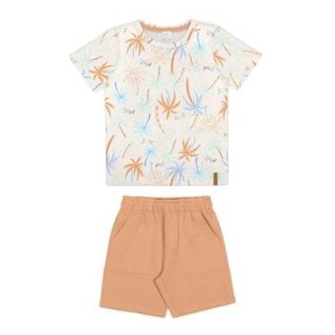 Imagem de Conjunto Infantil Menino Camiseta/Bermuda Coqueiro Alakazoo-Masculino