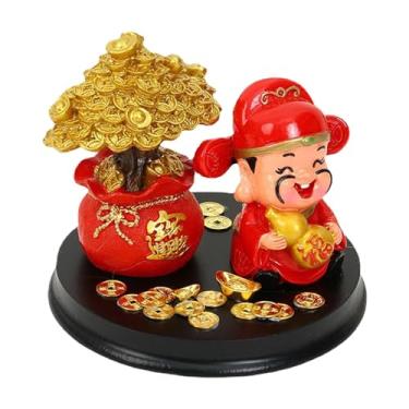 Imagem de Wswqop Estátua Da Árvore Da Fortuna, Da Riqueza, Miniatura Decorativa Chinesa de Feng Shui para Estante, Escritório E Festival Da Primavera, estilo B, Tamanho real
