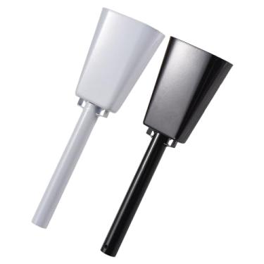 Imagem de Sinos de vaca para eventos esportivos, sinos de vaca, jogos de futebol, sinos de vaca para jogos de futebol, pacote com 2 campainhas de caubói com alça para jogos de futebol esportivo, rancho, eventos