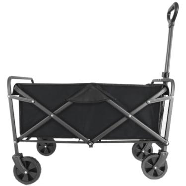 Imagem de Carrinho Dobrável Portátil Preto Para Carga Camping Pesca Compras(470)