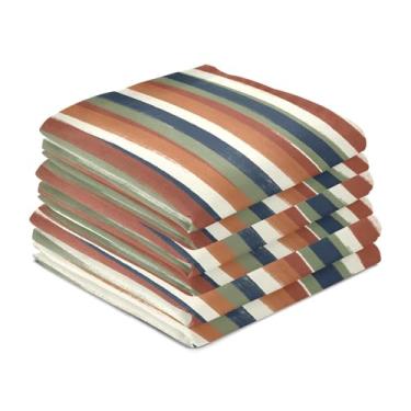 Imagem de Wassud Earthy Brush Strokes Toalhas de prato de cozinha pacote com 6 panos de prato macios com laço para pendurar toalha de mão de secagem rápida super absorvente toalhas de chá de mesa decorativas 71