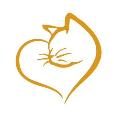 Imagem de Decalque de vinil impermeável refletivo de coração de gato fofo, adesivo estético divertido para janelas de carros, espelhos, para-choques, laptops 10 x 9 cm (amarelo)