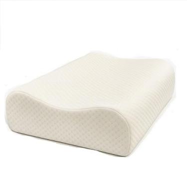 Imagem de Travesseiro Ortopédico Cervical | Espuma Viscoelástica | Antialérgico, Ergonômico e Lavável | Alívio para Pescoço e Coluna | Espuma de Memória