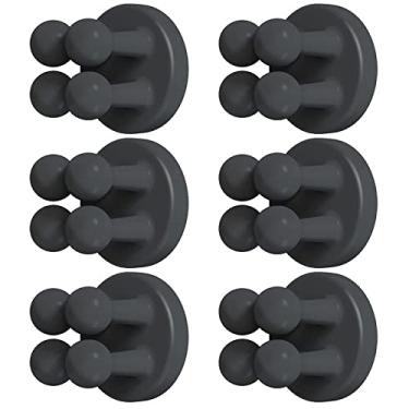 Imagem de 6 Pacote de Ganchos Silicone Multifuncionais Montados na Parede Organizadores para Banheira Banheiro e Cozinha Escova Dentes Esponja Banho Barbear Itens Essenciais Faculdade