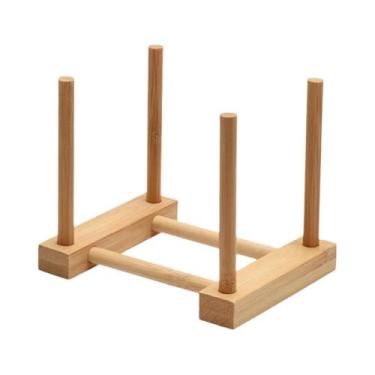 Imagem de Escorredor De Louça De Madeira Para Cozinha, Organizador De Utensílios