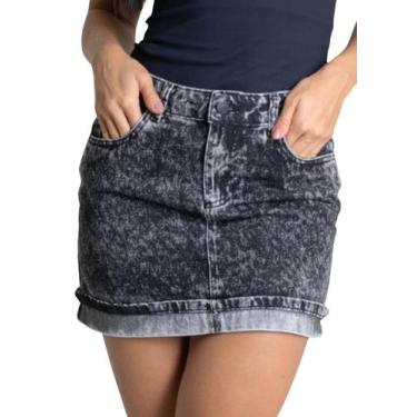 Imagem de Saia Jeans Sawary - 279682 - 42, Preto, 42