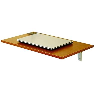 Imagem de Mesa de parede com folhas suspensas, mesa de parede, suporte para laptop, apartamento pequeno, dobrável, simples, mesa de computador, painéis à base de madeira (tamanho: 70 x 40 cm)