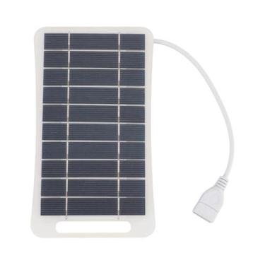 Imagem de Painel Solar Monocristalino Pequeno De 5W Com Design De Cabo USB 5V Pa