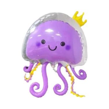 Imagem de Balão De Água-Viva 3D De Camada Dupla Com Tema Oceano Para Decoração D