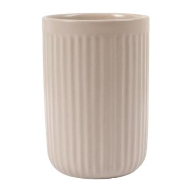 Imagem de BosilunLife Suporte de escova de dentes de cerâmica - Suporte de escova de dentes de banheiro de 355 ml, porta-escovas de dentes, copos de copo reutilizáveis, copo de enxaguante bucal pequeno para