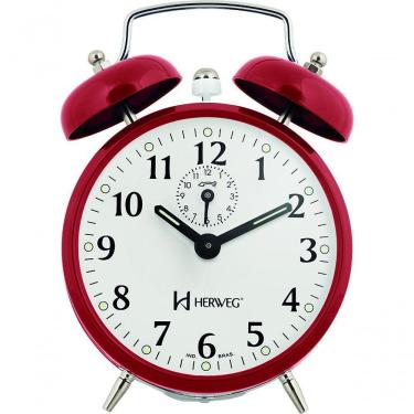 Imagem de Despertador Cordas Antigo Alarme Forte Metal 2208 Vermelho