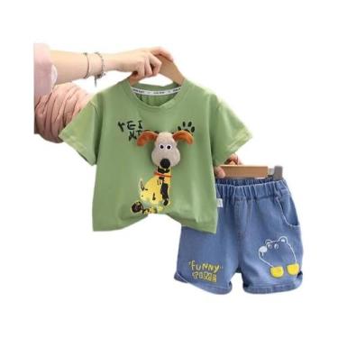 Imagem de Conjunto De Roupas De Verão Para Crianças Menino Menina Camiseta De De