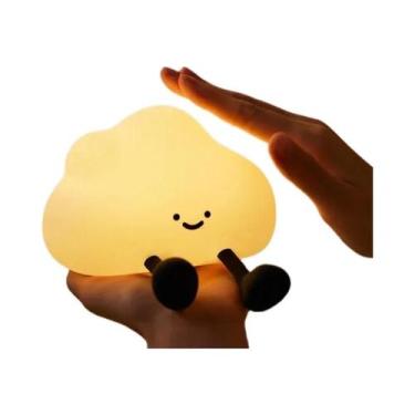 Imagem de Luminária De Nuvem Para Quarto Infantil, Luz Noturna Táctil, Lâmpada D