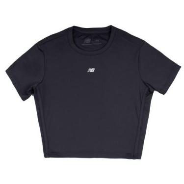 Imagem de Cropped Feminino New Balance Harmony Rib Preto, Preto, P