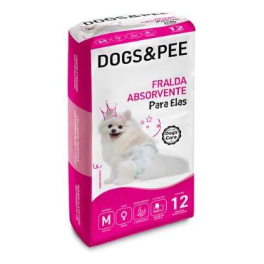Imagem de Fralda Absorvente Para Cães Fêmeas Dogs&pee 12un Tam M