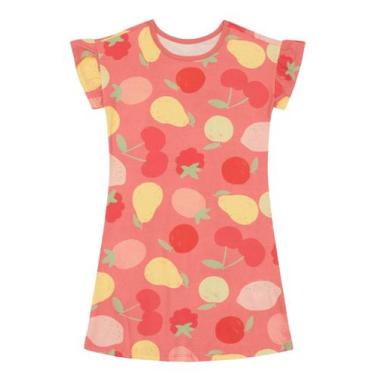 Imagem de Vestido infantil menina de cerejas Brandili -Rosa, 10, Rosa