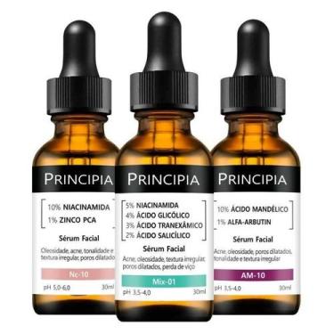 Imagem de Kit Principia Trio Antiacne Sérum Niacinamida 10% + Sérum Mix-01 + Sér
