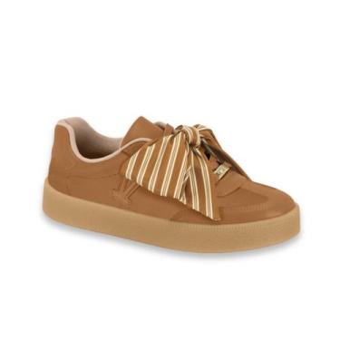 Imagem de Tenis Feminino Laço Removivel Flatform Vizzano 1444105 Cor:CamelTamanh