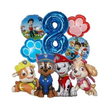 Imagem de Balões De Folha Patrulha Canina Desenho Animado 9pçs Decoração De Fest